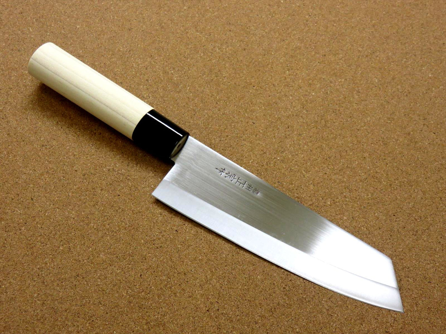 Japanese Masamune Kitchen Santoku Knife 7 inch Natural Wood Handle SEKI JAPAN