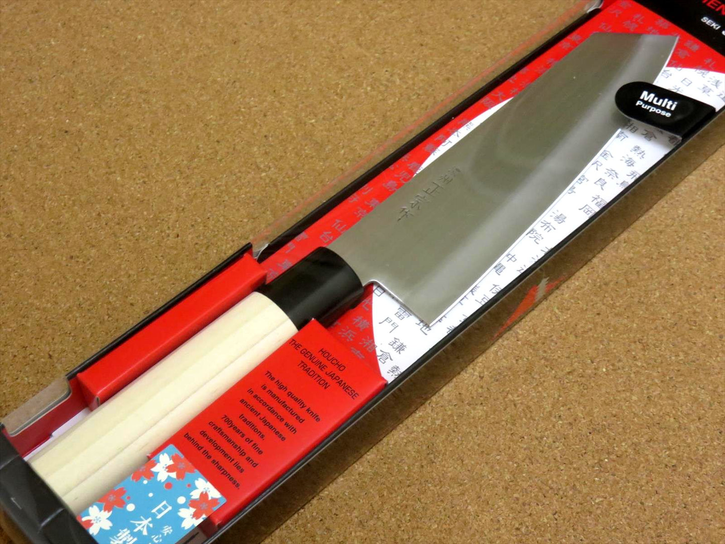Japanese Masamune Kitchen Santoku Knife 7 inch Natural Wood Handle SEKI JAPAN