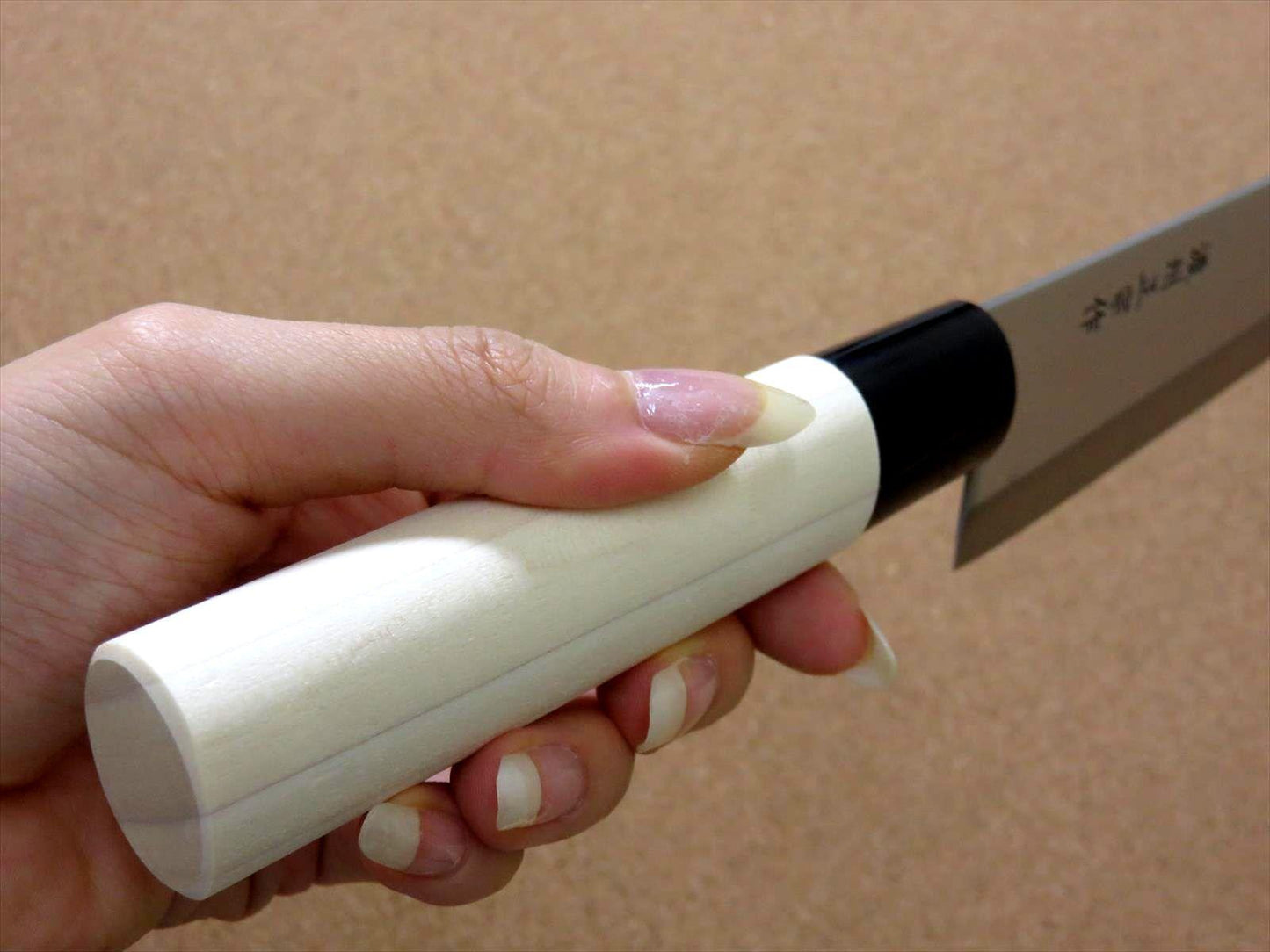 Japanese Masamune Kitchen Chef's Knife 200mm 8 in Natural Wood Handle SEKI JAPAN