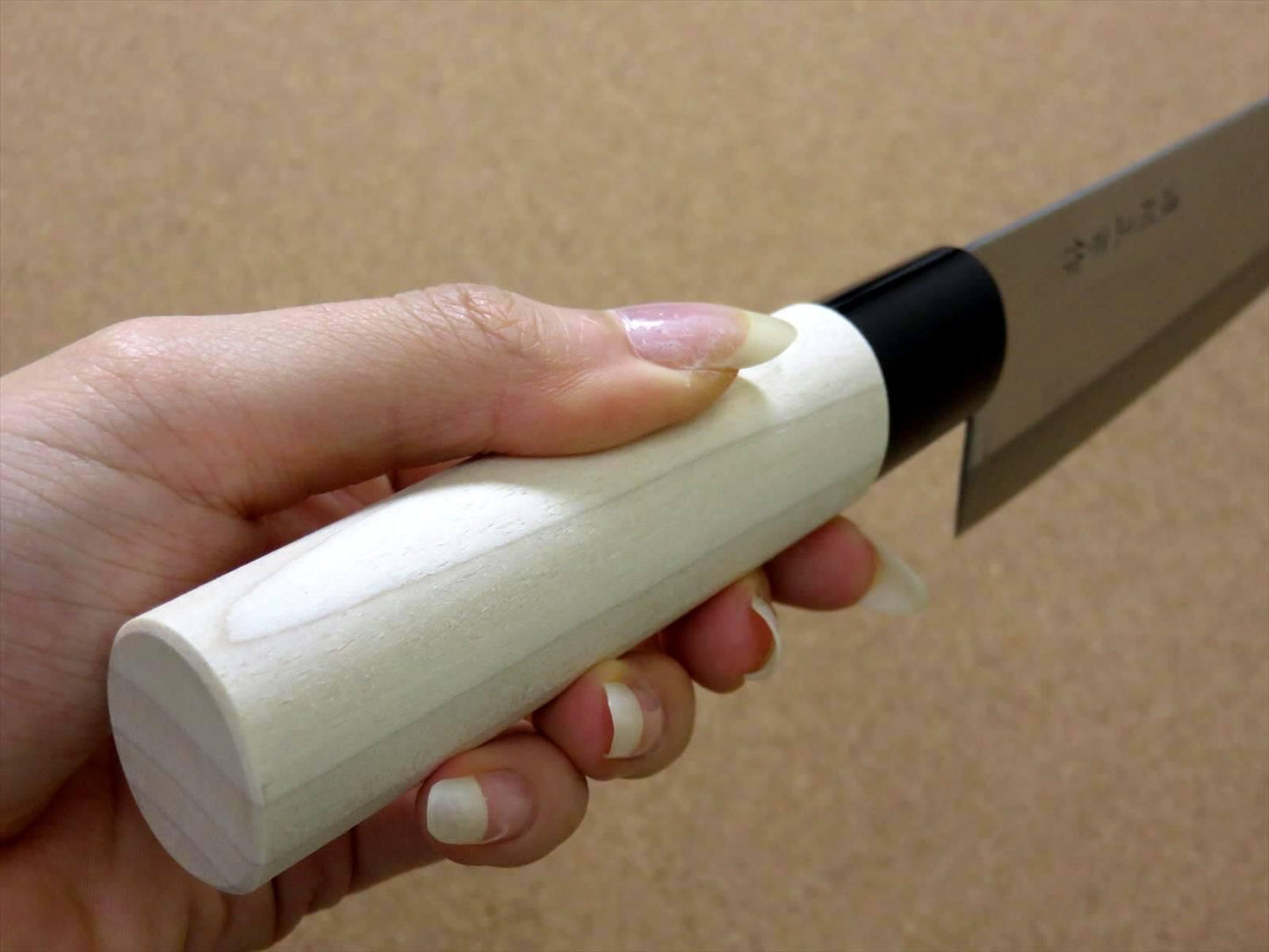 Japanese Masamune Kitchen Chef's Knife 210mm 8 in Natural Wood Handle SEKI JAPAN