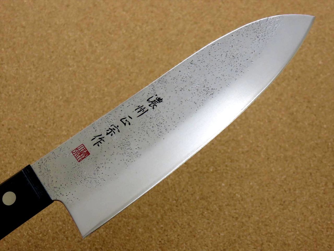 Japanese Masamune Kitchen Santoku Knife 6.7" Nashiji Laminated plywood SEKI JAPAN