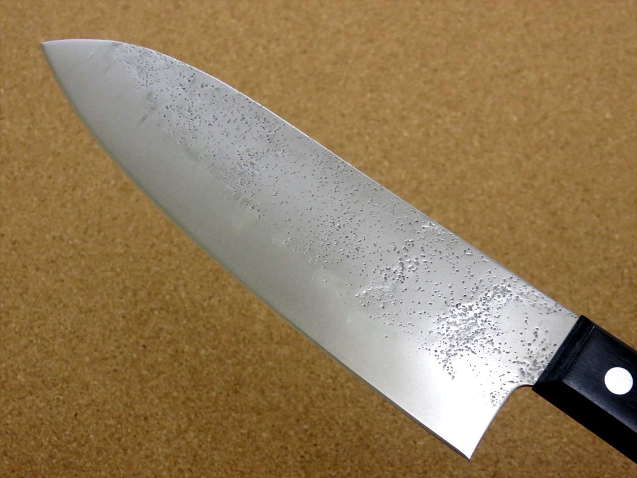 Japanese Masamune Kitchen Santoku Knife 6.7" Nashiji Laminated plywood SEKI JAPAN