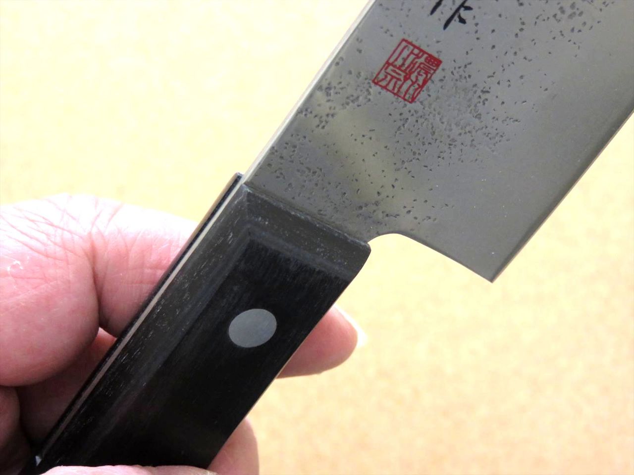 Japanese Masamune Kitchen Santoku Knife 6.7" Nashiji Laminated plywood SEKI JAPAN