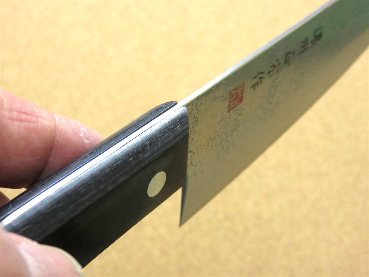 Japanese Masamune Kitchen Santoku Knife 6.7" Nashiji Laminated plywood SEKI JAPAN