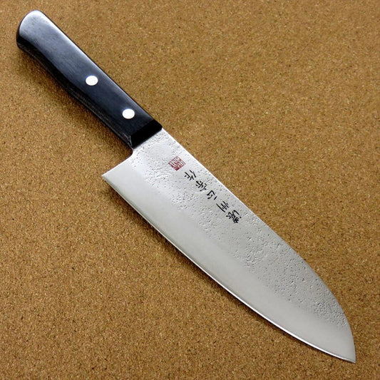 Japanese Masamune Kitchen Santoku Knife 6.7" Nashiji Laminated plywood SEKI JAPAN