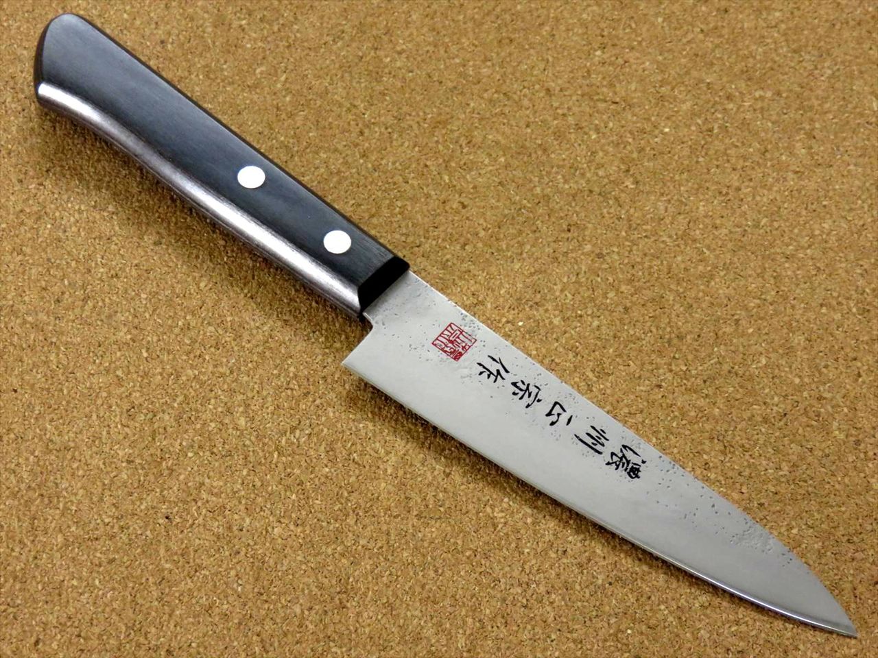 Japanese Masamune Kitchen Utility Knife 4.7" Nashiji Laminated plywood SEKI JAPAN