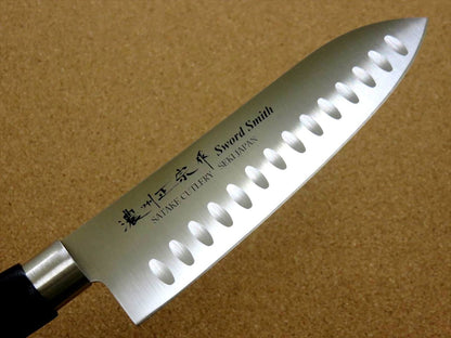 Japanese Masamune Kitchen Dimple Santoku Knife 6.7" Polypropylene Handle JAPAN