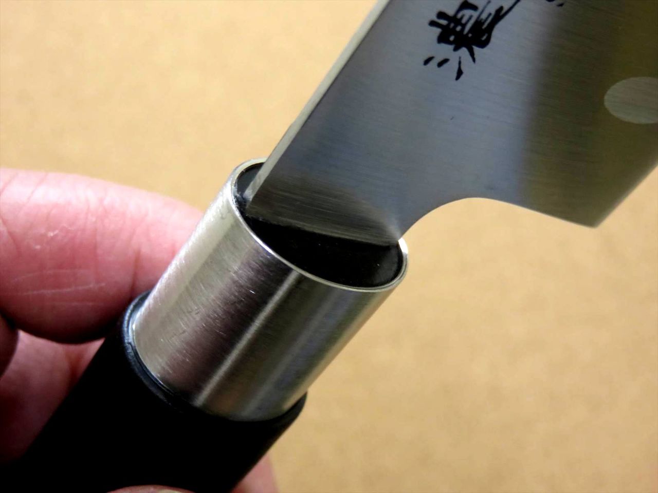 Japanese Masamune Kitchen Dimple Santoku Knife 170mm 6.7 inch Round handle SEKI JAPAN