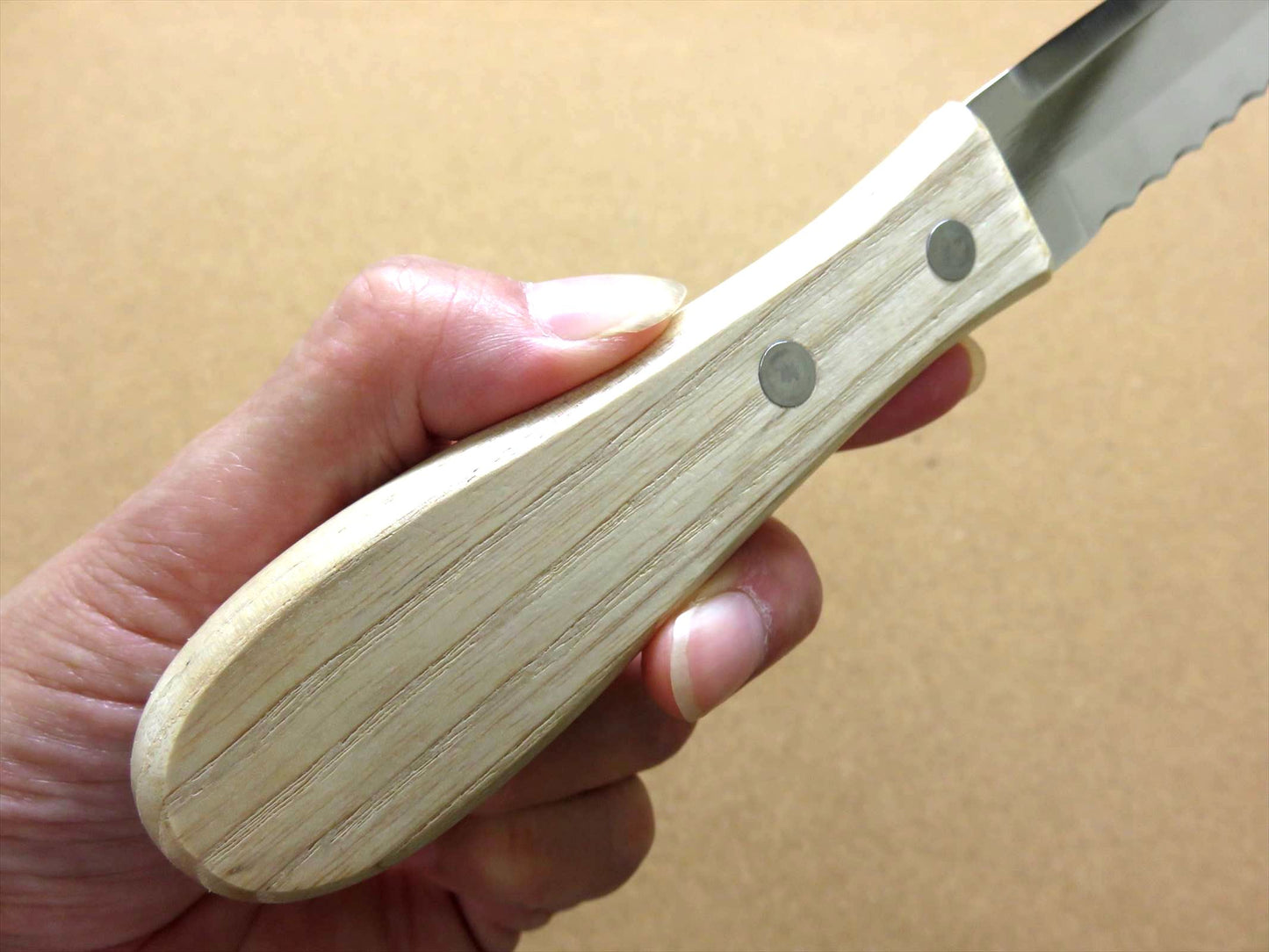 Japanese Kitchen Bread Tomato Knife 8.7 inch Serrated & Wave Double edged JAPAN