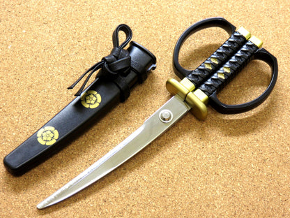 Japanese NIKKEN Samurai Design Paper Scissors Nobunaga Oda Right handed JAPAN