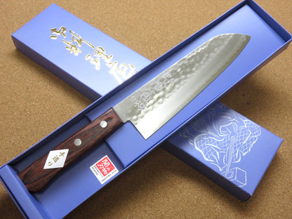 Japanese Kitchen Santoku Knife 170mm 6.7 inch 3 Layers VG-1 Hammer Forged JAPAN