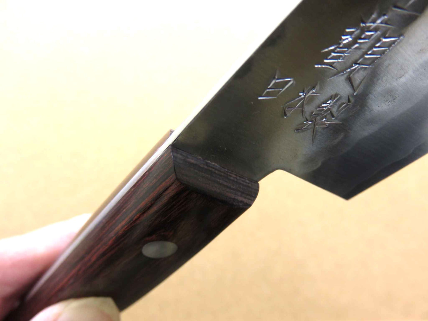 Japanese Kitchen Nakiri Vegetable Knife 165mm 6.5 inch 3 Layers Hammered JAPAN