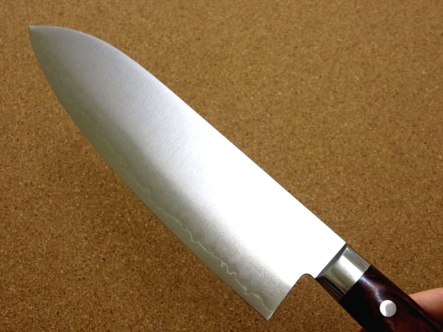 Japanese Masamune Kitchen Santoku Knife 170mm 7 inch Hamon 3 Layers SEKI JAPAN