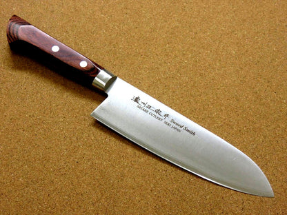 Japanese Masamune Kitchen Santoku Knife 170mm 7 in Warikomi 3 Layers SEKI JAPAN