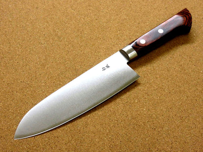 Japanese Masamune Kitchen Santoku Knife 170mm 7 in Warikomi 3 Layers SEKI JAPAN