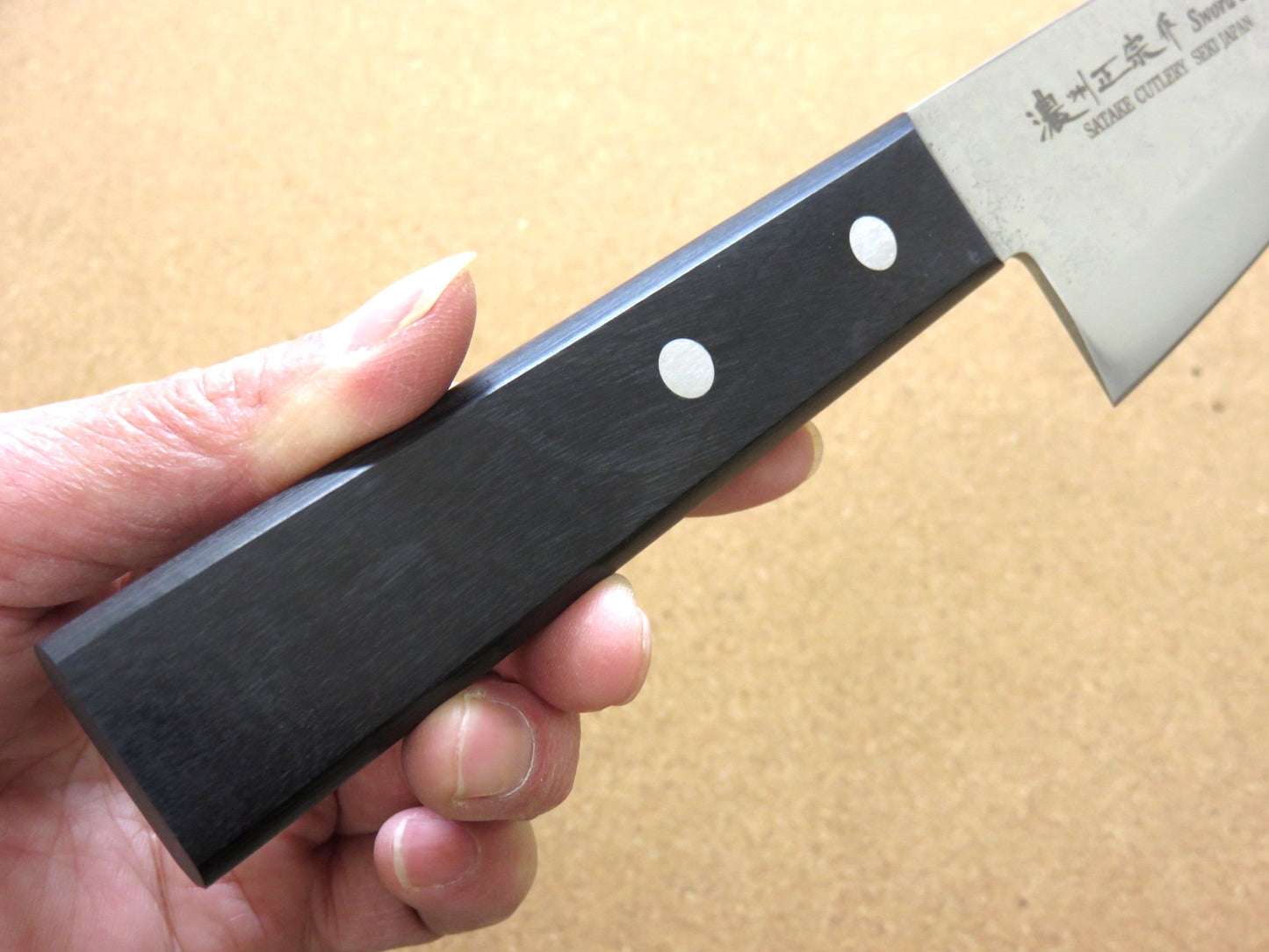 Japanese Masamune Kitchen Deba Knife 6.1" Nashiji Laminated plywood SEKI JAPAN