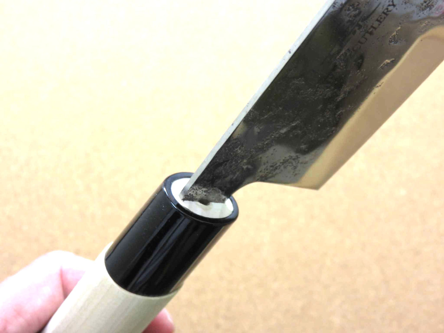Japanese Masamune Kitchen Nakiri Vegetable Knife 6.7" Nashiji blade SEKI JAPAN