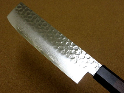 Japanese Kitchen Nakiri Vegetable Knife 160mm 6.3 inch Damascus 45 Layers JAPAN