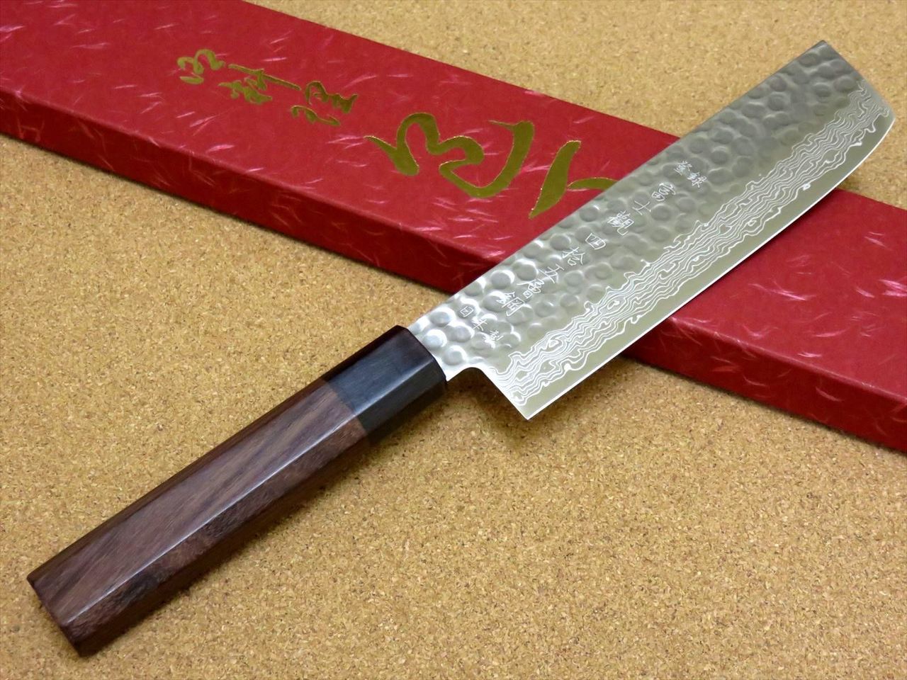 Japanese Kitchen Nakiri Vegetable Knife 160mm 6.3 inch Damascus 45 Layers JAPAN