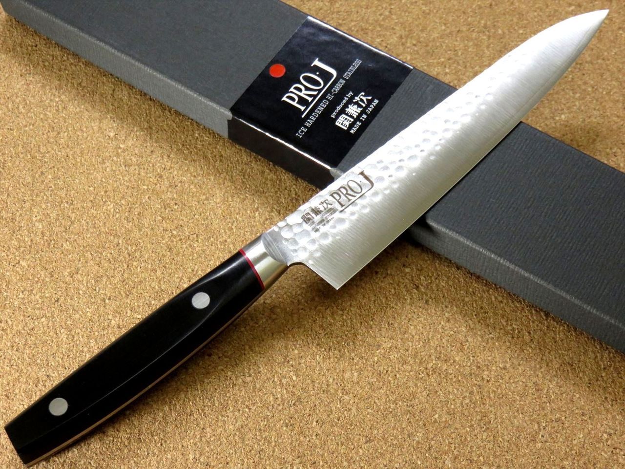 Japanese PRO-J Kitchen Petty Utility Knife 150mm 5.9" Hammer Forged SEKI JAPAN