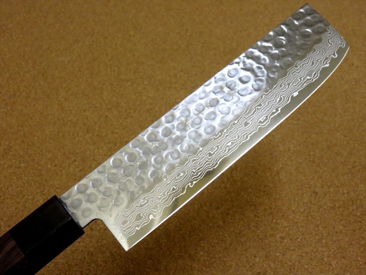 Japanese Kitchen Nakiri Vegetable Knife 160mm 6.3 inch Damascus 45 Layers JAPAN