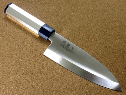 Japanese Kitchen Deba Knife 6.5 inch Aluminum Handle Single edged SEKI JAPAN