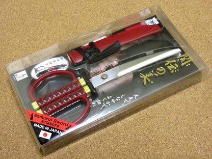 Japanese NIKKEN Samurai Design Paper Scissors Red Office display SEKI JAPAN
