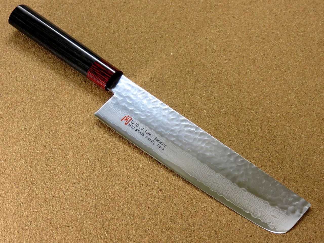 Japanese SETO ISEYA-I Kitchen Vegetable Knife 7.1" Damascus Hammered SEKI JAPAN