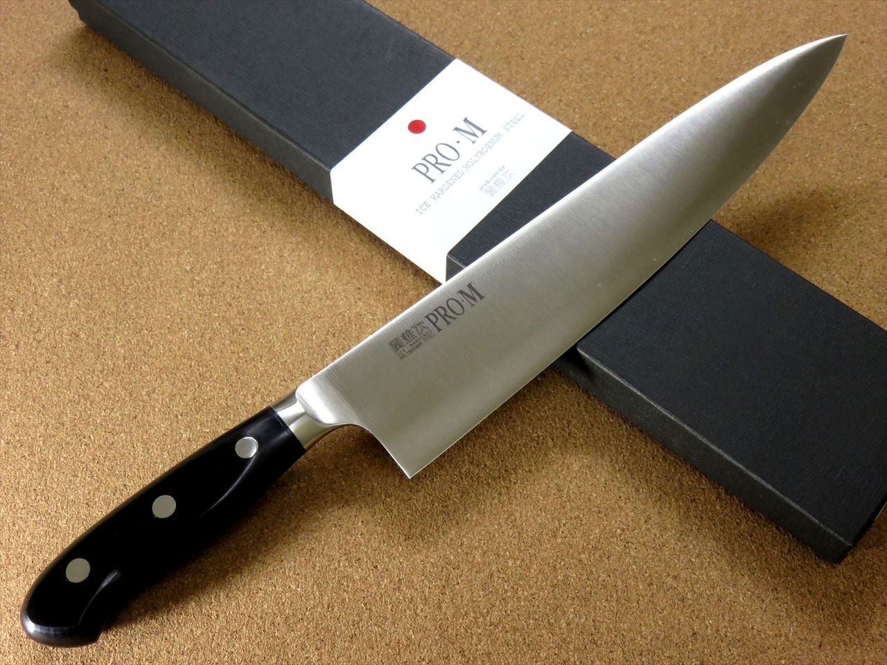 Japanese PRO-M Kitchen Gyuto Chef's Knife 10.6 inch Meat Fish cutting SEKI JAPAN