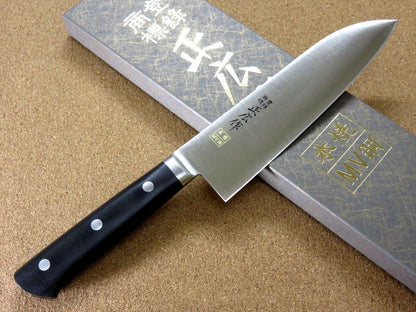 Japanese Masahiro Kitchen Santoku Knife 6.9 inch MV Honyaki Meat Fish SEKI JAPAN