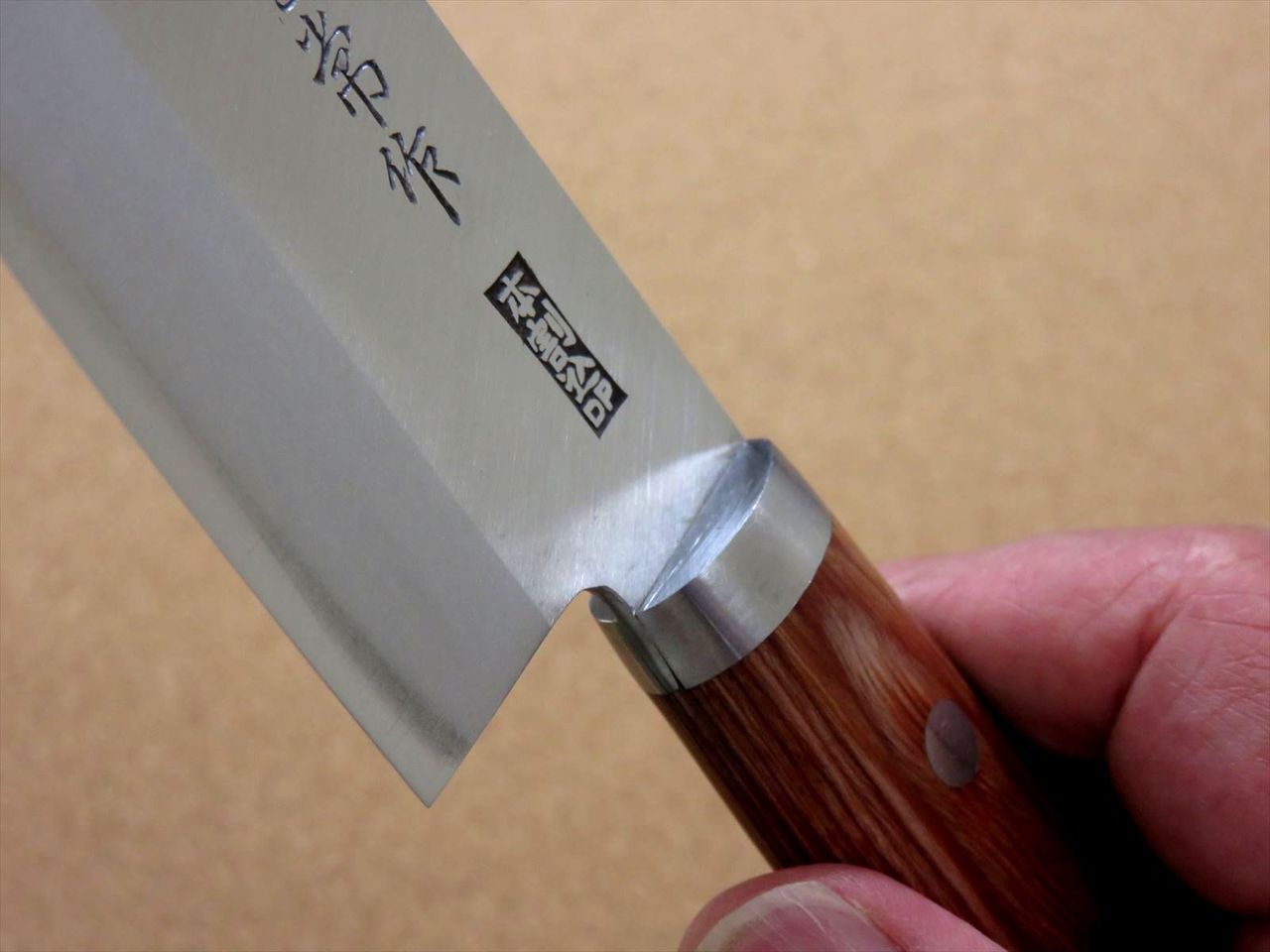 Japanese Kanetsune Kitchen Santoku Knife 6.5" Carbon steel 3 Layers SEKI JAPAN