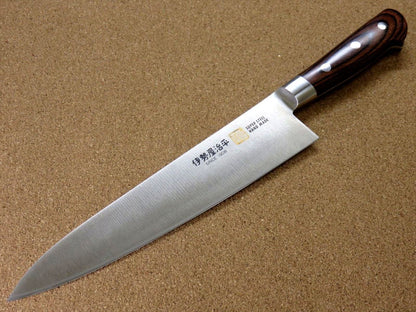 Japanese SETO ISEYA-B Kitchen Gyuto Chef Knife 8.3" Mahogany Bolster SEKI JAPAN