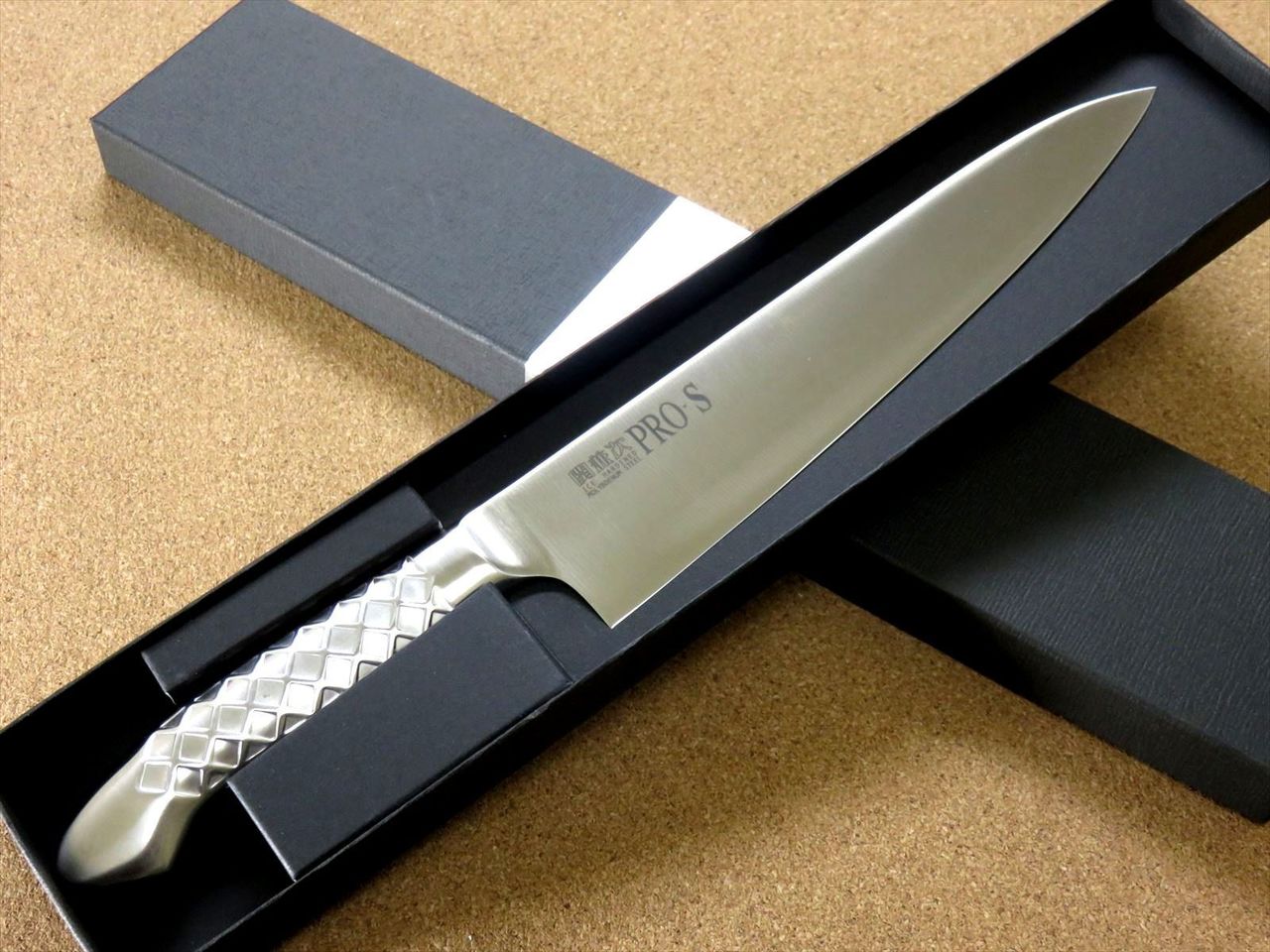 Japanese PRO-S Kitchen Gyuto Chef's Knife 8.3 inch Stainless Handle SEKI JAPAN