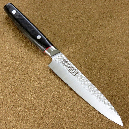Japanese PRO-J Kitchen Petty Utility Knife 120mm 4.7" Hammer Forged SEKI JAPAN