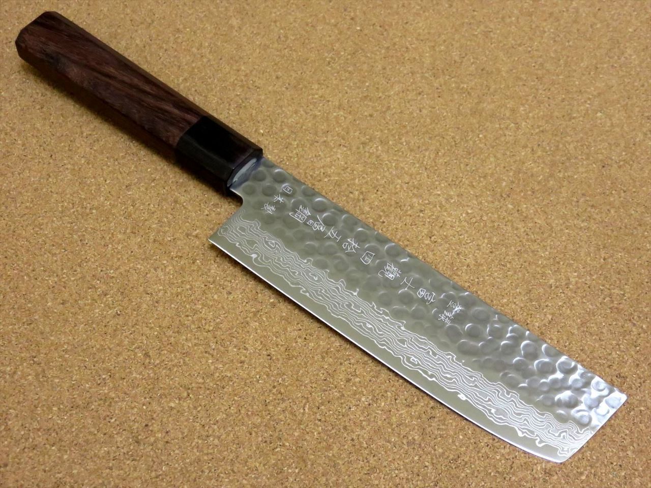Japanese Kitchen Nakiri Vegetable Knife 160mm 6.3 inch Damascus 45 Layers JAPAN