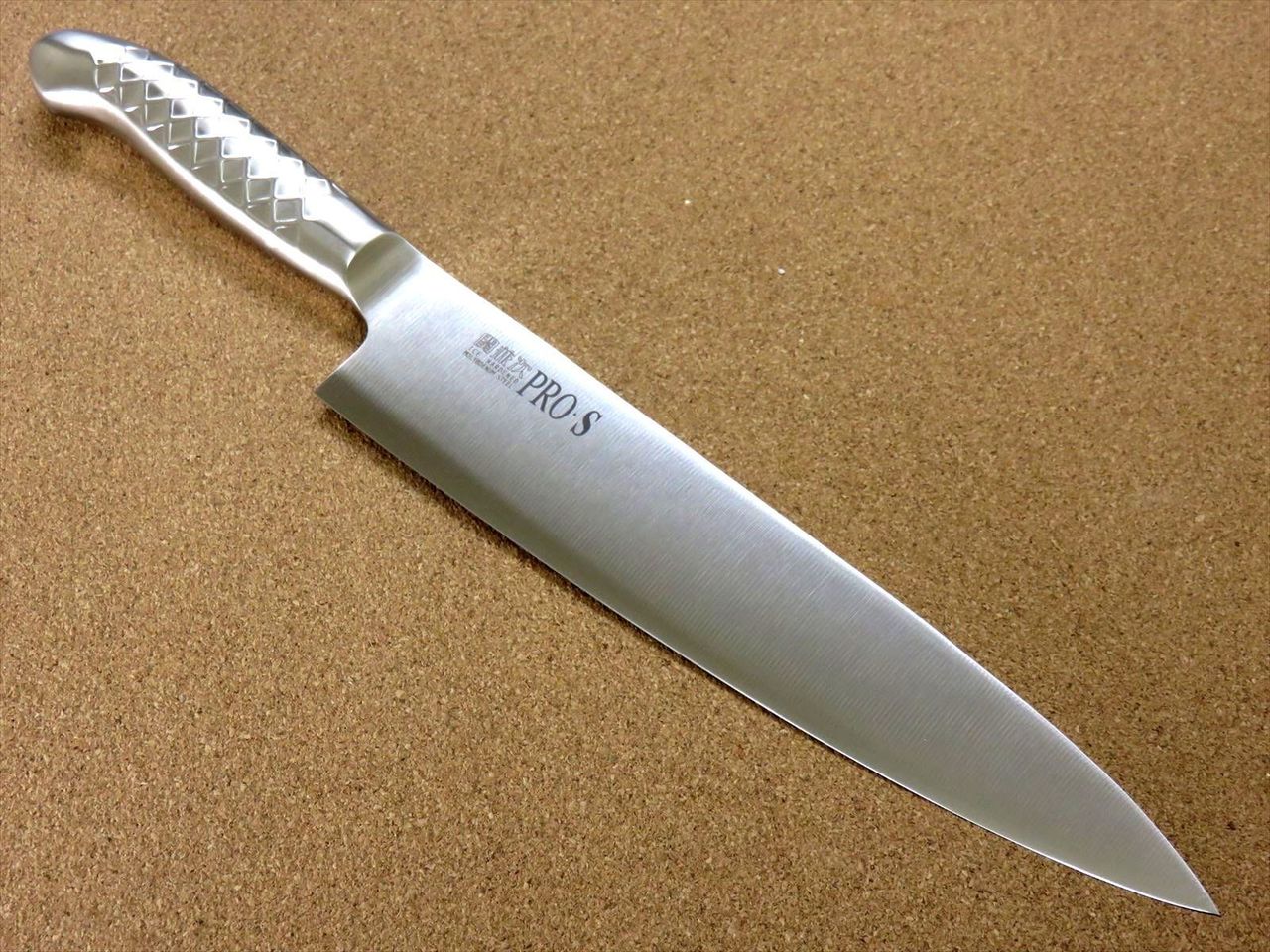 Japanese PRO-S Kitchen Gyuto Chef's Knife 9.4 inch Stainless Handle SEKI JAPAN