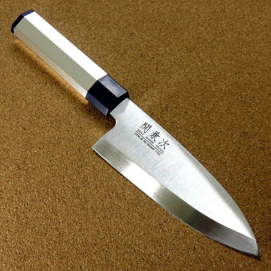 Japanese Kitchen Deba Knife 5.9 inch Aluminum Handle Single edged SEKI JAPAN