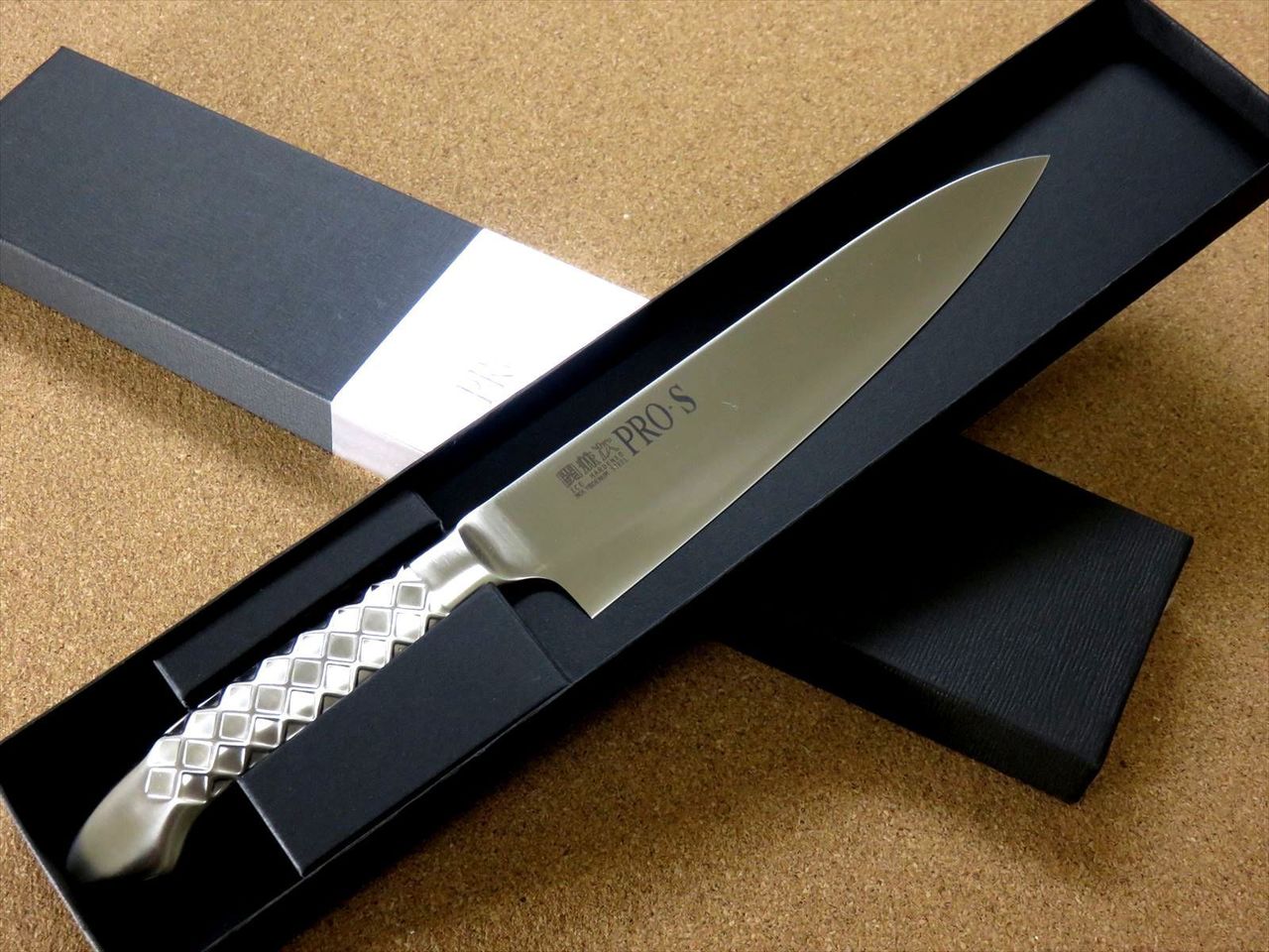 Japanese PRO-S Kitchen Gyuto Chef's Knife 7.1 inch Stainless Handle SEKI JAPAN