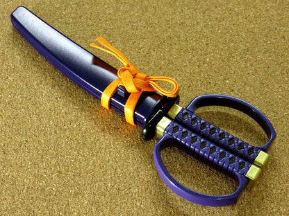 Japanese NIKKEN Samurai Design Paper Scissors Purple Right handed SEKI JAPAN