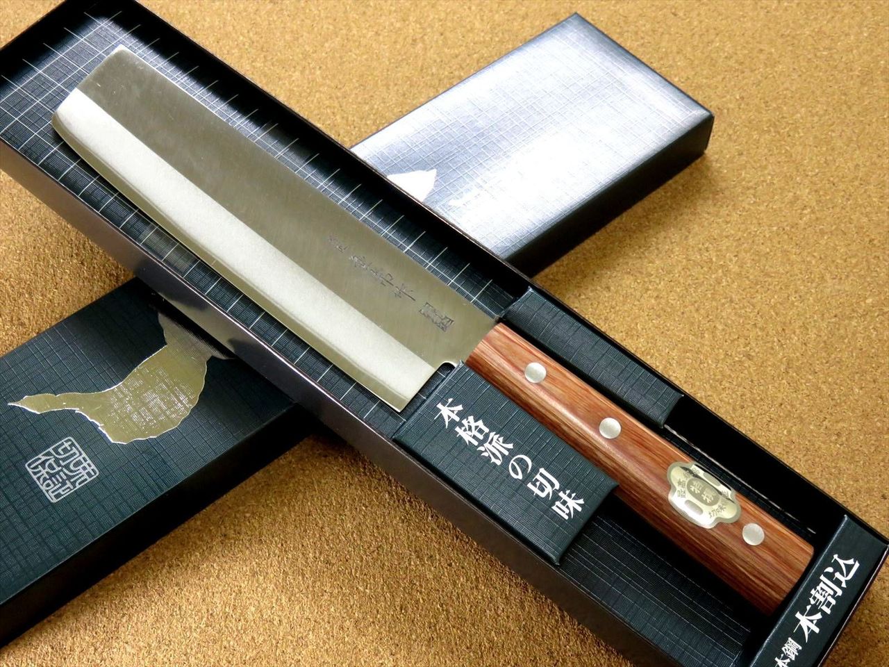 Japanese Kanetsune Kitchen Nakiri Vegetable Knife 165mm 6.5" Warikomi SEKI JAPAN