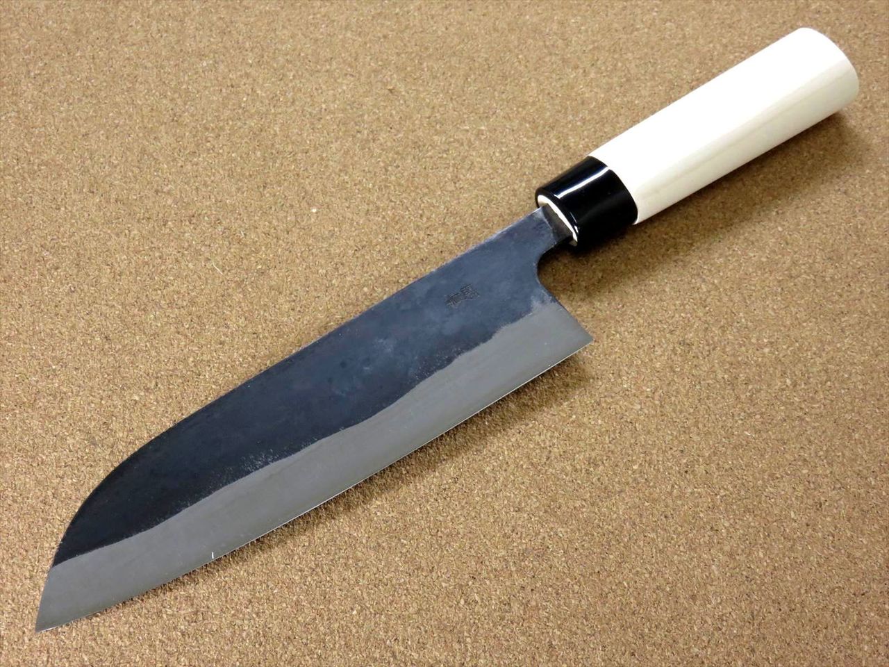 Japanese Kitchen Santoku Knife 180mm 7.1 inch Kuro-Uchi Blue Steel #2 SEKI JAPAN