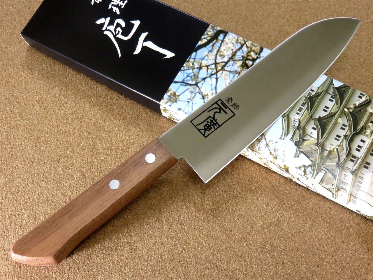 Japanese Kitchen Santoku Knife 170mm 6.7 inch 80g Meat & Fish cutting SEKI JAPAN