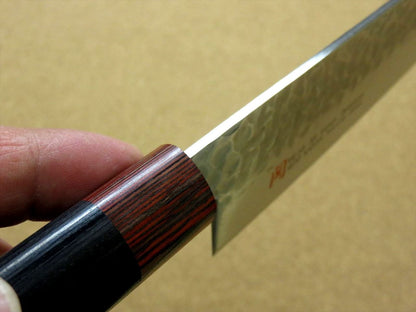 Japanese SETO ISEYA-I Kitchen Santoku Knife 7.1" Damascus Hammered SEKI JAPAN