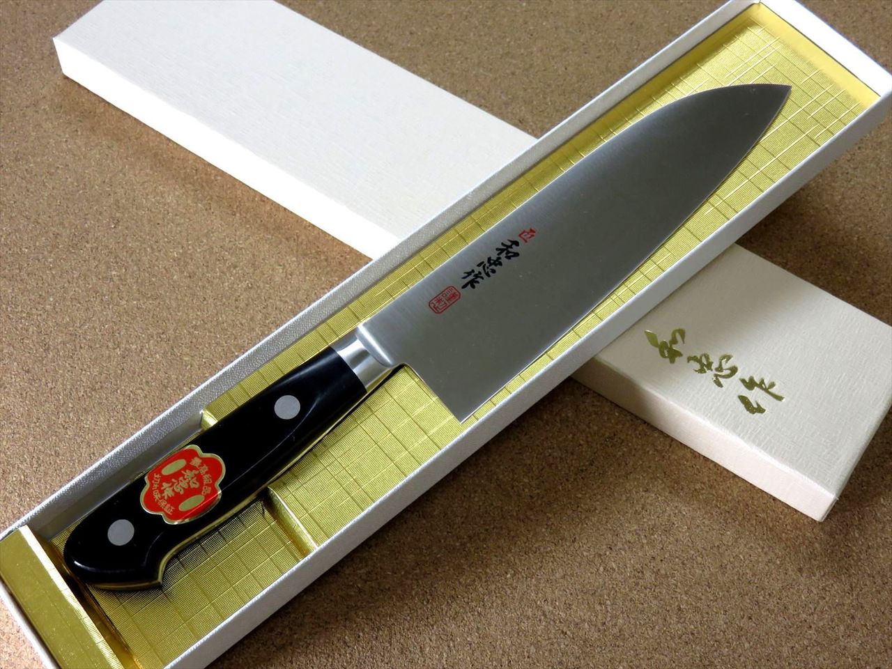 Japanese Professional Cook Kitchen Santoku Knife 175mm 7 inch VG-1 SEKI JAPAN