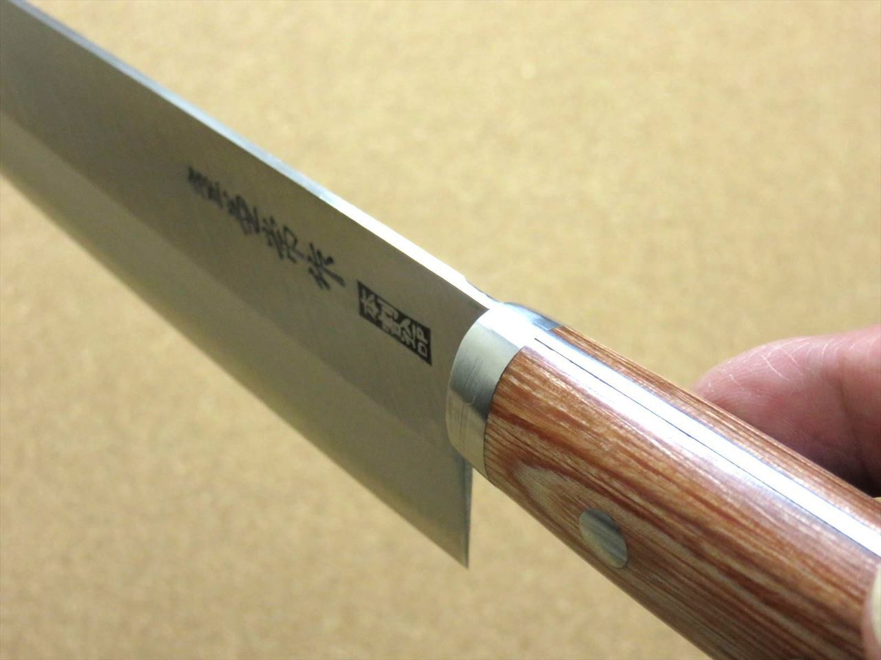 Japanese Kanetsune Kitchen Nakiri Knife 6.5" Carbon steel 3 Layers SEKI JAPAN