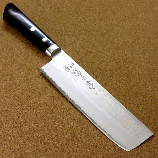 Japanese Kitchen Nakiri Vegetable Knife 165mm VG10 Damascus 17 Layers SEKI JAPAN