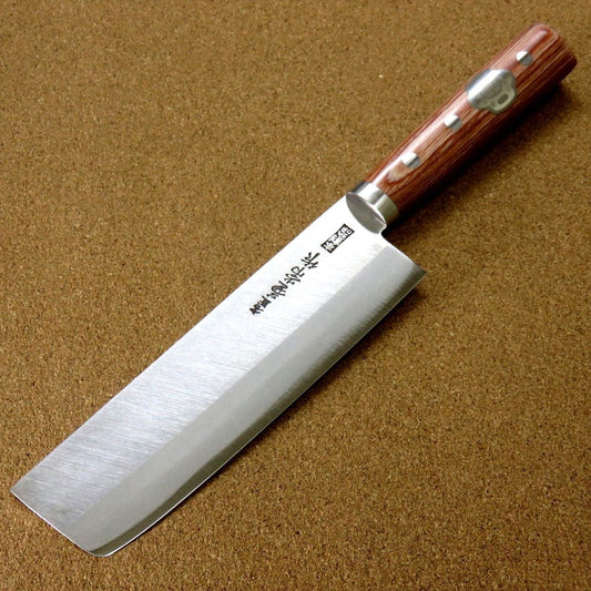 Japanese Kanetsune Kitchen Nakiri Knife 6.5" Carbon steel 3 Layers SEKI JAPAN