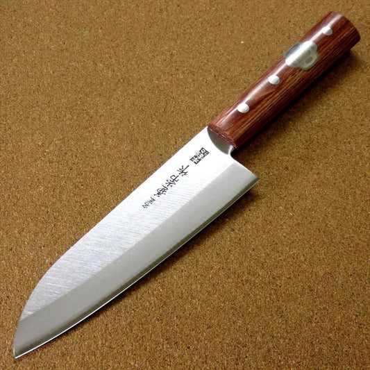Japanese Kanetsune Kitchen Santoku Knife 165mm 6.5 inch Hon-Warikomi SEKI JAPAN