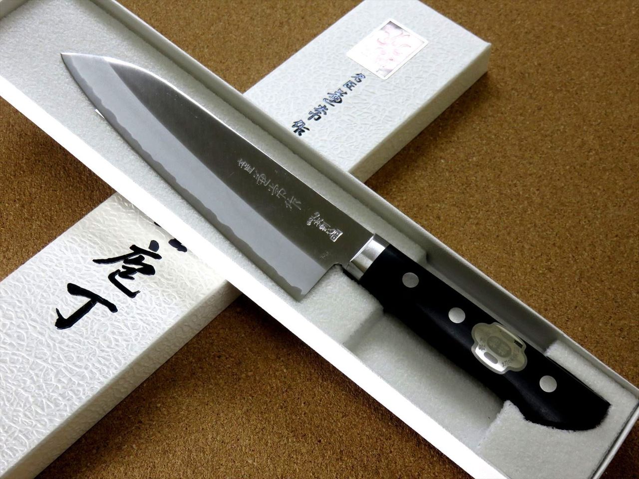 Japanese Kanetsune Kitchen Santoku Knife 165mm 6.5 inch VG10 3 layers SEKI JAPAN