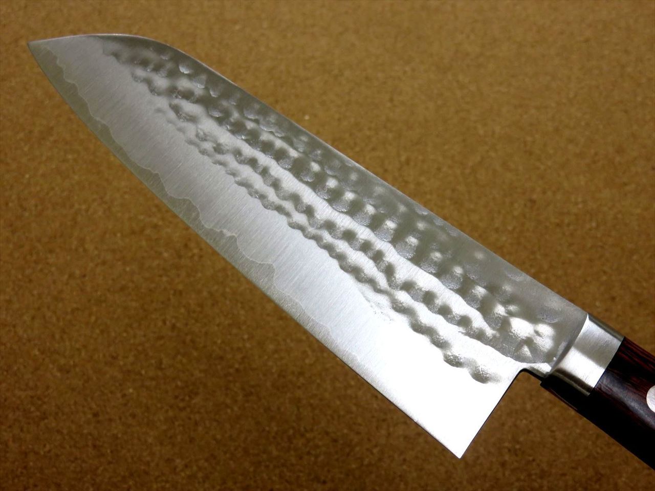 Japanese Kitchen Santoku Knife 170mm 6.7 inch 3 Layers Hammered Bolster JAPAN